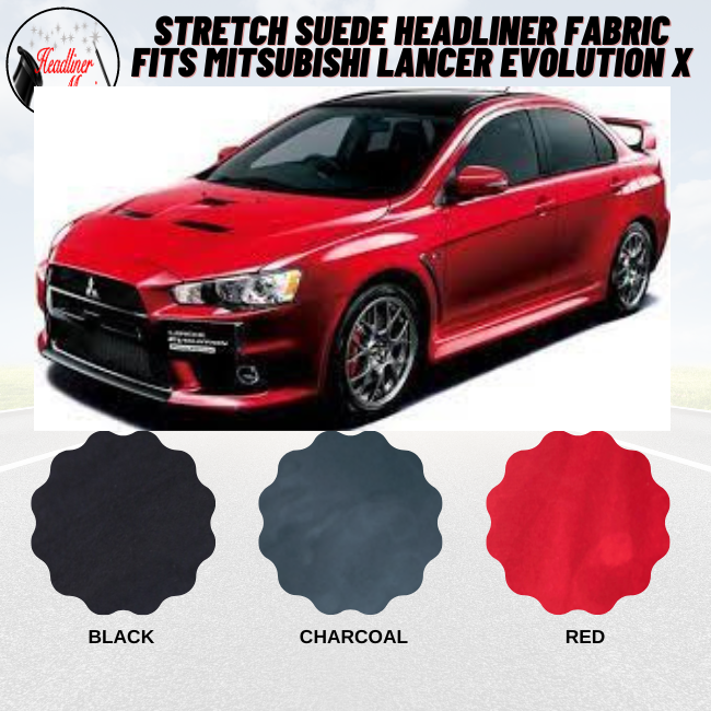 Stretch Suede Headliner Fabric Material for Mitsubishi Lancer Evolution X