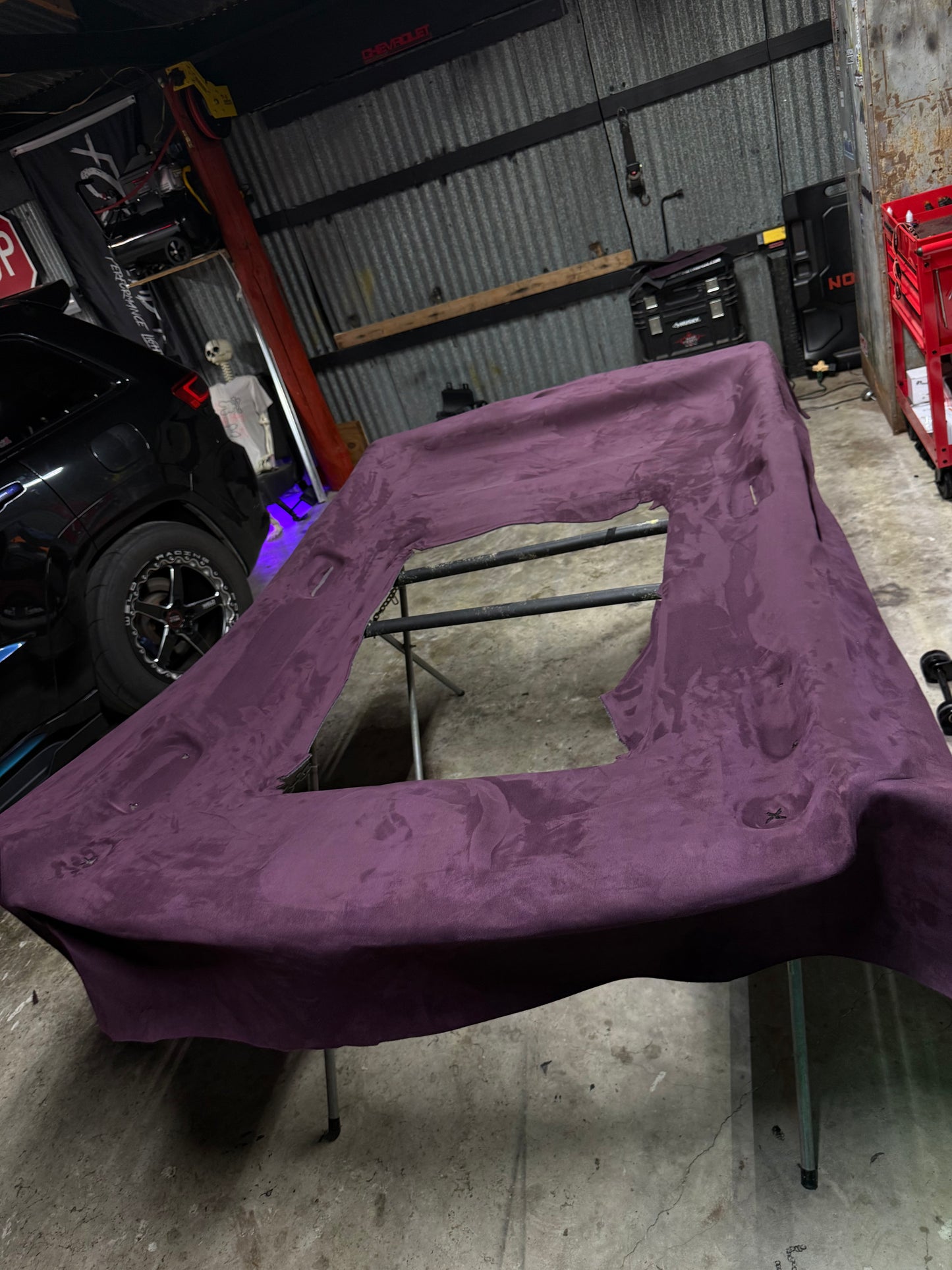 Forro de gamuza elástica de 3,5 yardas con respaldo de espuma