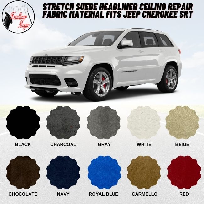 Stretch Suede Headliner Ceiling Repair Fabric Material Fits Jeep Cherokee SRT