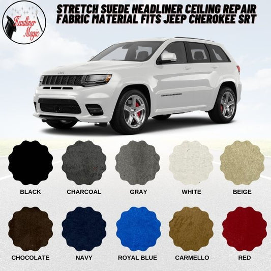 Stretch Suede Headliner Ceiling Repair Fabric Material Fits Jeep Cherokee SRT
