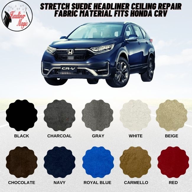 Stretch Suede Headliner Ceiling Repair Fabric Material Fits Honda CRV
