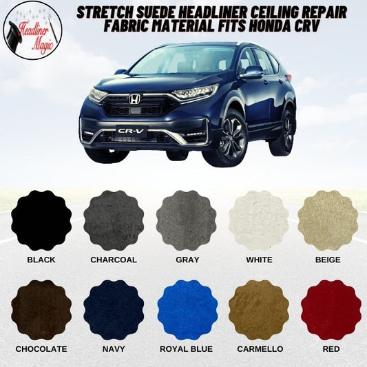 Stretch Suede Headliner Ceiling Repair Fabric Material Fits Honda CRV