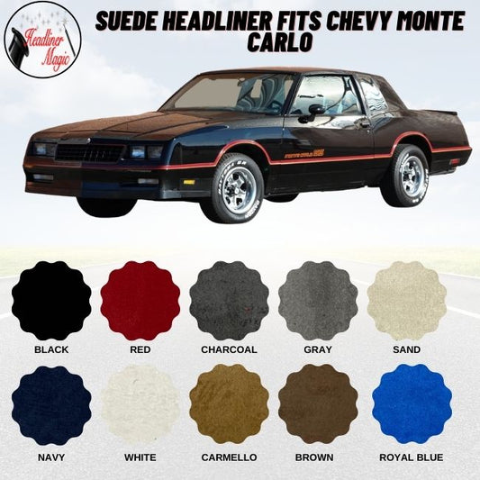 Revestimiento de gamuza para el techo del Chevy Monte Carlo