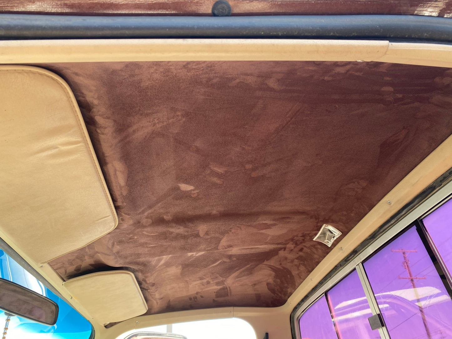 6" X 6" SWATCH SAMPLE - Stretch Suede Headliner W/ Foam Backing - Headliner Magic Samples, Suede, Swatches