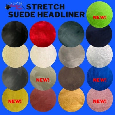 90" x 60" Stretch Luxury Suede With Foam Backing Sold By the Yard (90" Long x 60" Wide) - Headliner Magic Luxury Suede With Foam Backing Sold, Suede