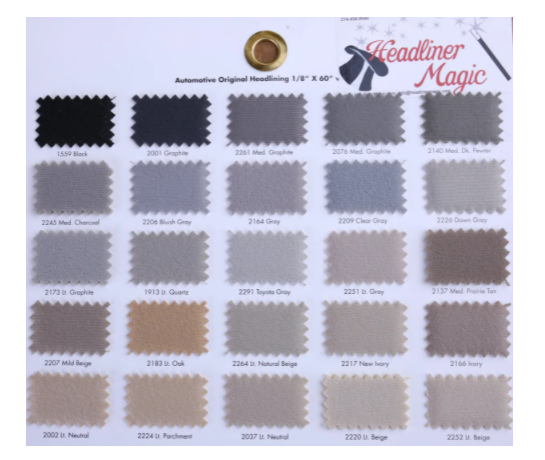 1/8" x 60" Wide Automotive Headliner Foam Backed Padding - Headliner Magic Padding, Sold By The Yard, Wide Automotive Headliner Foam Backed Padding
