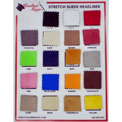 Headliner Magic® Stretch Suede NO Foam Backing Sold by the Yard