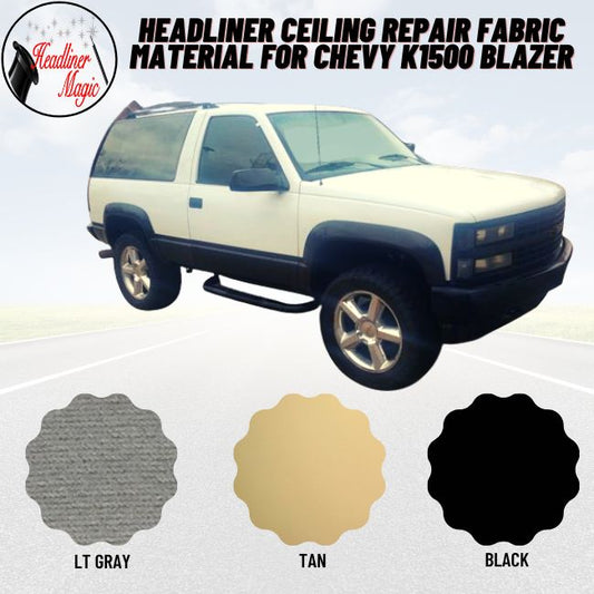 Headliner Ceiling Repair Fabric Material for Chevy K1500 Blazer Full Size