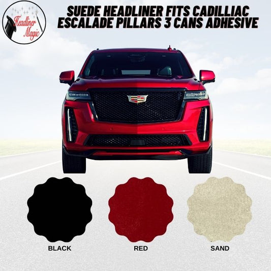 Suede Headliner Fits Cadilliac Escalade Pillars 3 Cans Adhesive
