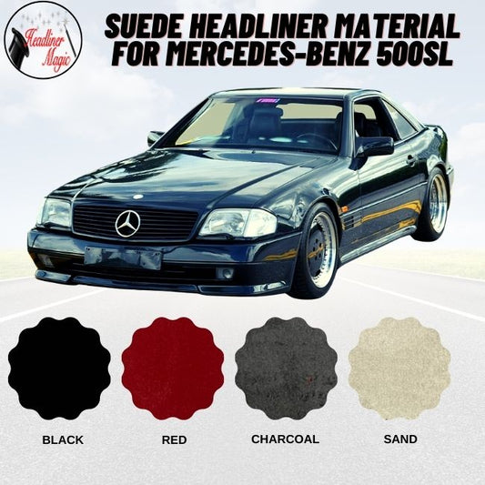 Material de gamuza para el tapizado del techo del Mercedes-Benz 500SL