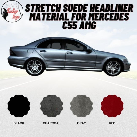 Stretch Suede Headliner Material for Mercedes C55 AMG