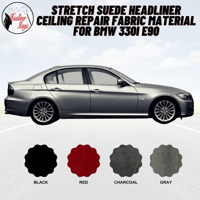 Stretch Suede Headliner Ceiling Repair Fabric Material for BMW 330I e90