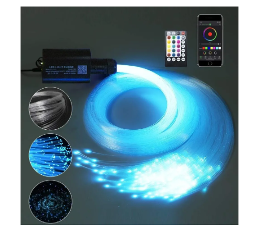 450 PCS - 0.03in 6.5ft LED 16W Fiber Optic Ceiling Star Light Kit - Headliner Magic Optic Ceiling Star Light Kit, Starlight Kits