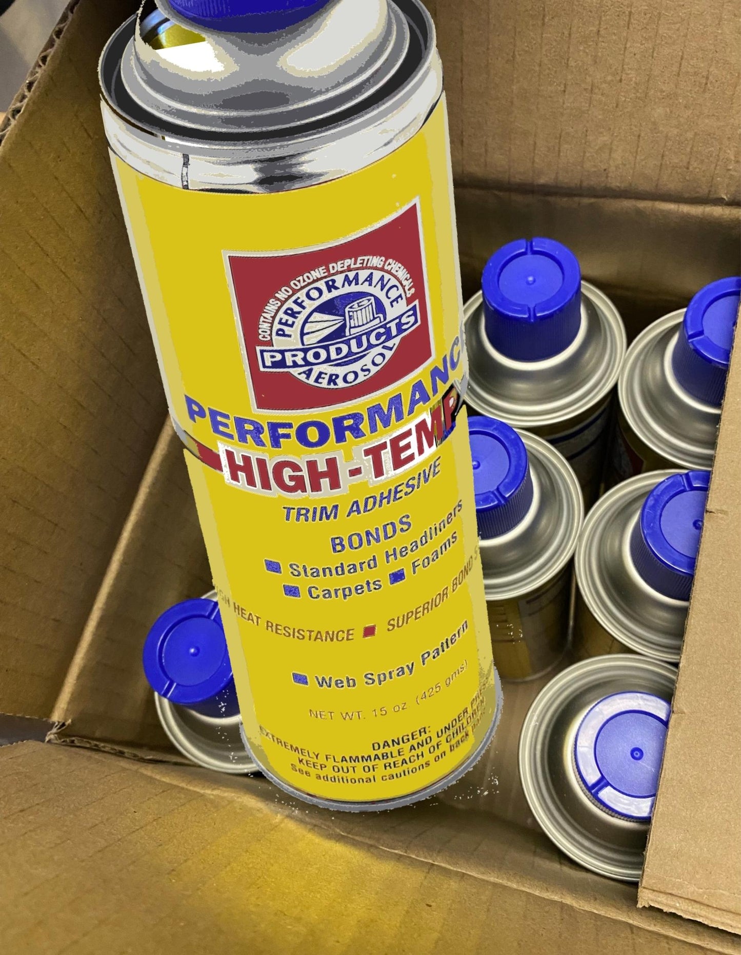 Spray Glue Adhesive Performance High Temp 12 OZ Cans of Headliners - Headliner Magic adhesive, cans, high, performance, spray, temp