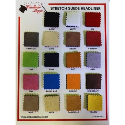 108" x 60" Stretch Suede Headliner With Foam Backing  - Headliner Magic