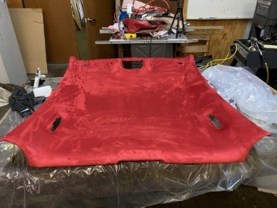 108" x 60" Stretch Suede Headliner With Foam Backing and 2 Spray Adhesive