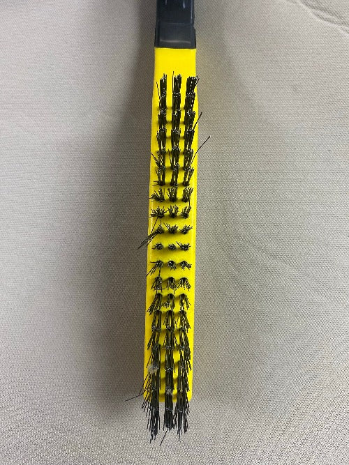 13-3/4 in. Plastic Handled Stainless-Steel Wire Scratch Brush