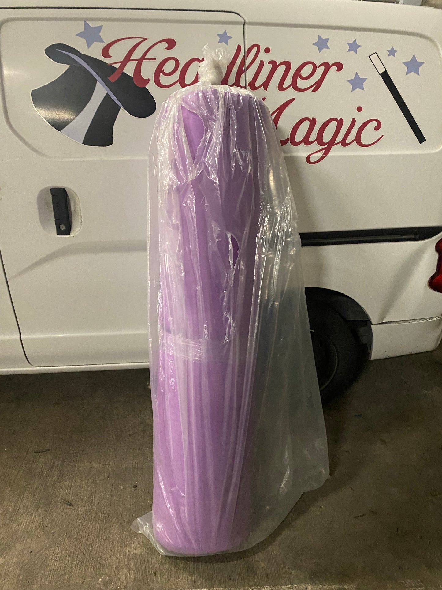 Purple Stretch Suede With Foam Backing