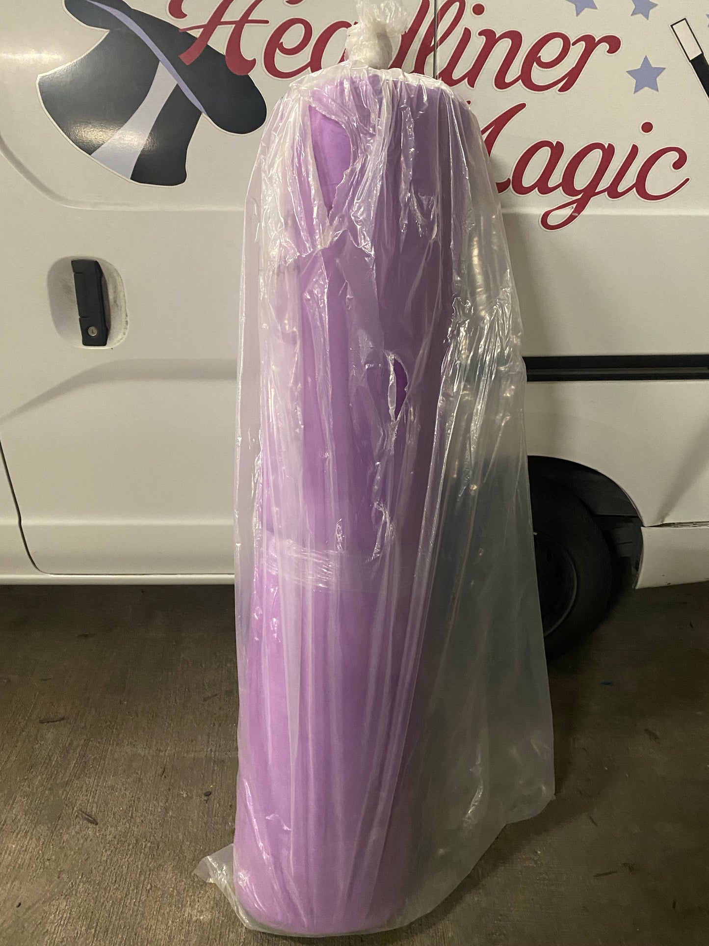 Purple Stretch Suede With Foam Backing