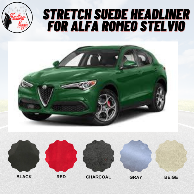 Stretch Suede Headliner Fits Alfa Romeo Stelvio