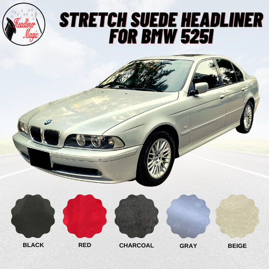 Stretch Suede Headliner Ceiling Repair Fabric Material for BMW 525I e39