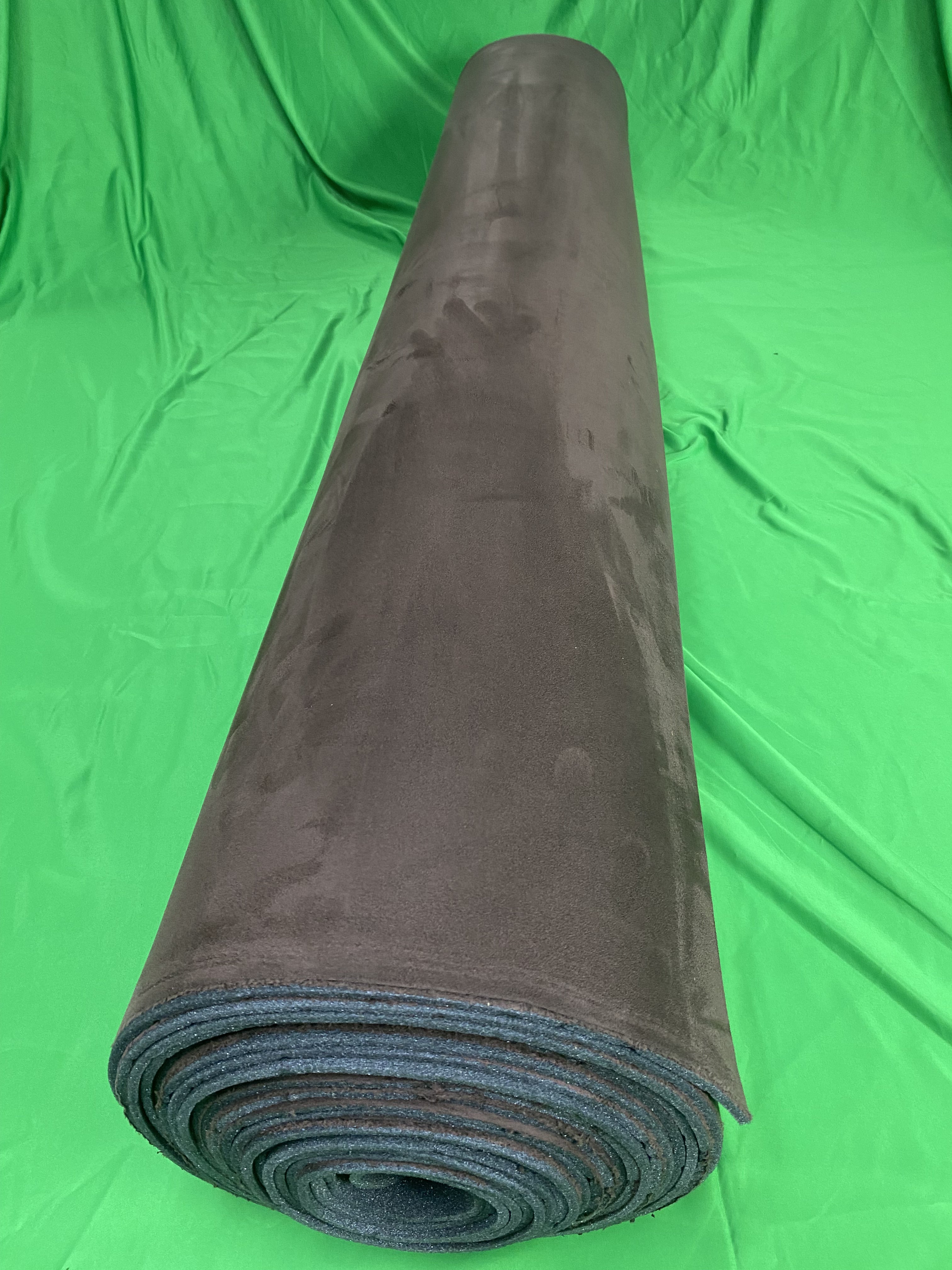 Lime Green Suede Foam Backed Headlining Fabric – 60" Wide – Sold By The Yard
