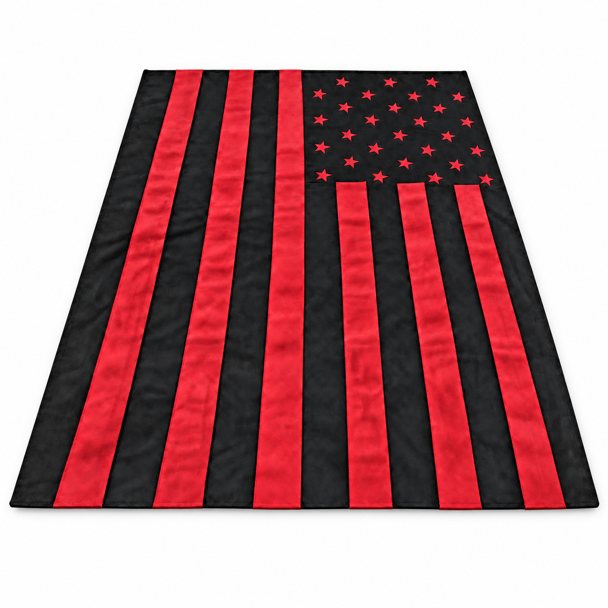 Black and red suede American flag headliner kit for Crew Cab and Quad Cab trucks