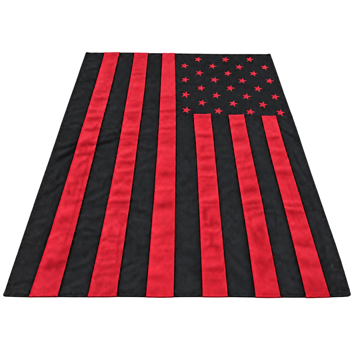 Black and red suede American flag headliner kit for Crew Cab and Quad Cab trucks
