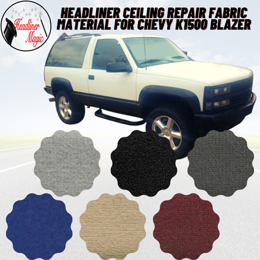 Headliner Ceiling Repair Fabric Material for Chevy K1500 Blazer Full Size