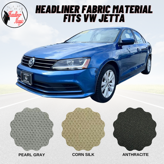 Flat Knit Style Headliner Ceiling Repair Fabric Material Compatible to VW JETTA 2006 & UP