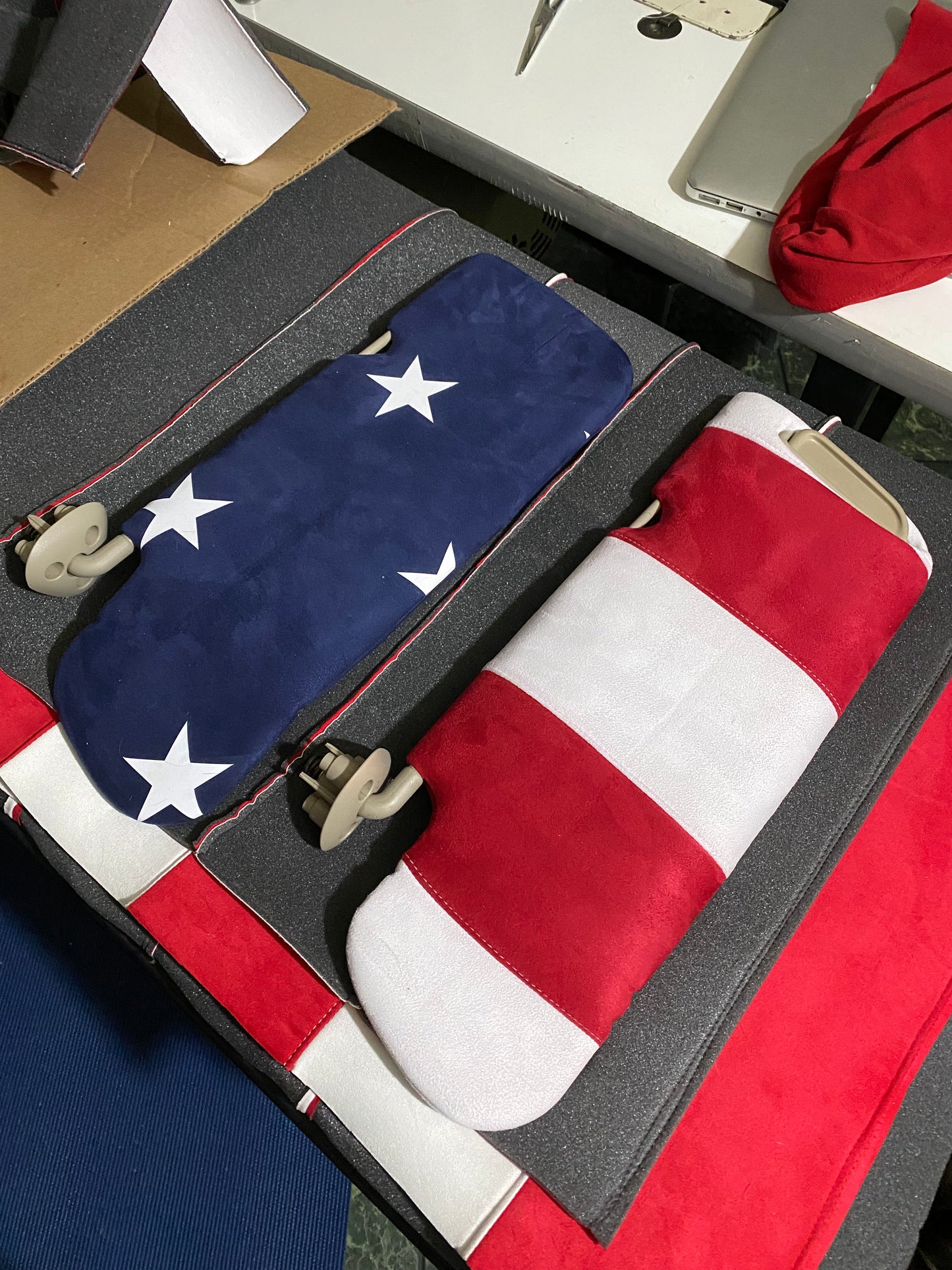 Suede American Flag Headliner Fabric Material Kit for SUV's