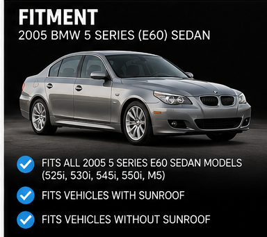 2004–2010 BMW 5 Series E60 Sedan Headliner Replacement Kit