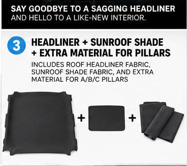 2004–2010 BMW 5 Series E60 Sedan Headliner Replacement Kit