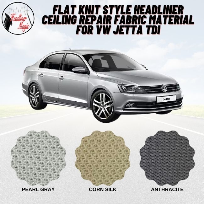 Flat Knit Style Headliner Ceiling Repair Fabric Material for VW JETTA TDI