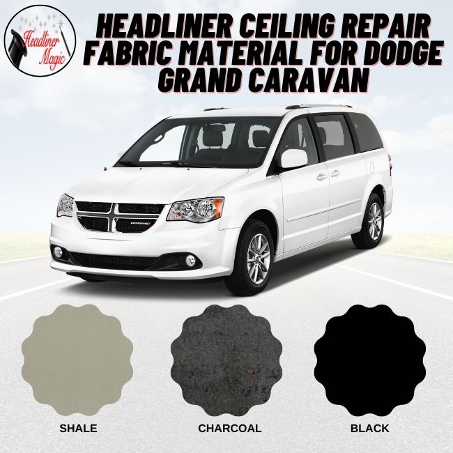 BLACK hot - Headliner Ceiling Repair Fabric Material for Dodge Dakota Crew Cab