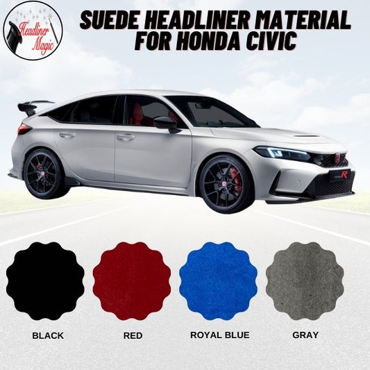 Suede Headliner Material for Honda Civic Coupe and Sedan