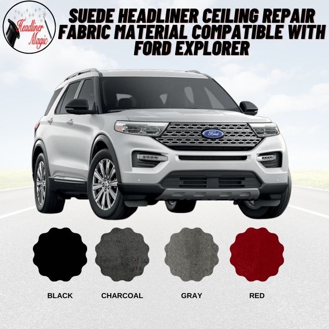 Suede Headliner Ceiling Repair Fabric Material Compatible With Ford Explorer