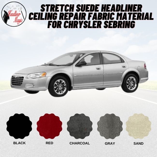Stretch Suede Headliner Ceiling Repair Fabric Material for Chrysler Sebring
