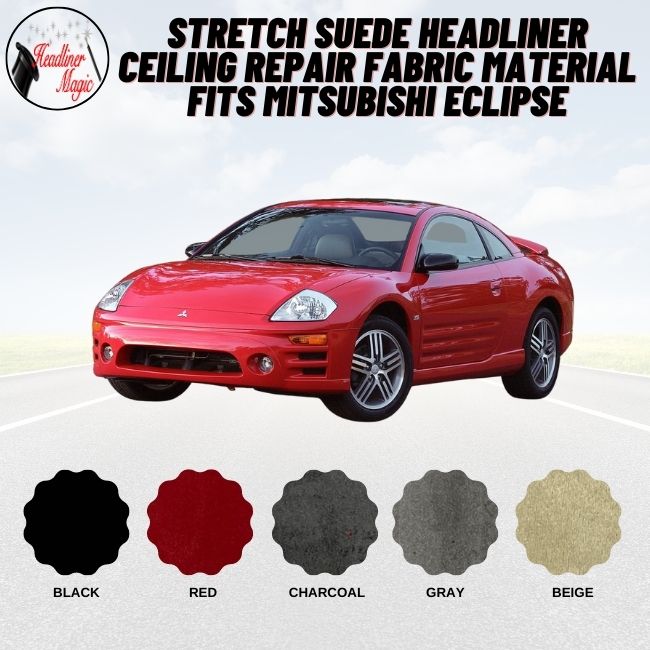 Stretch Suede Headliner Ceiling Repair Fabric Material Fits Mitsubishi Eclipse