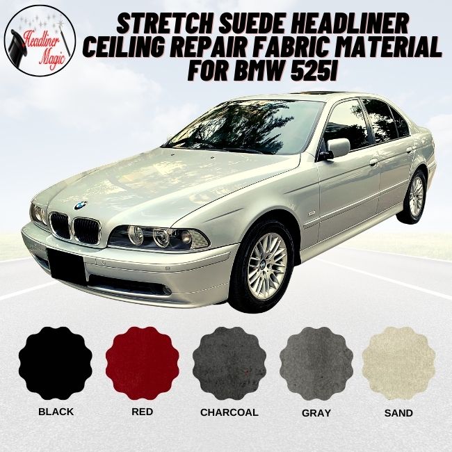 Stretch Suede Headliner Ceiling Repair Fabric Material for BMW 525I
