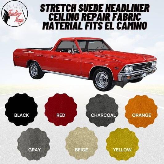 Stretch Suede Headliner Ceiling Repair Fabric Material Fits El Camino