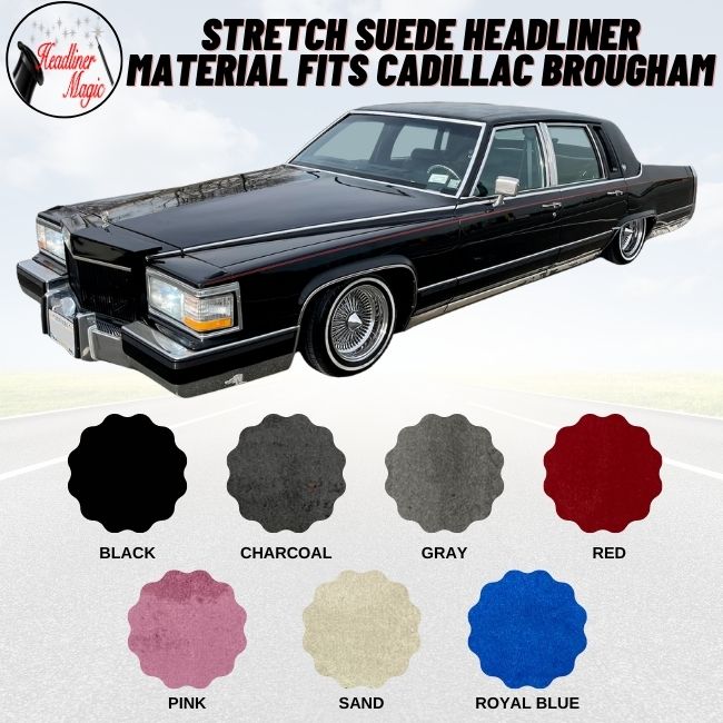 Stretch Suede Headliner Material Fits Cadillac Brougham