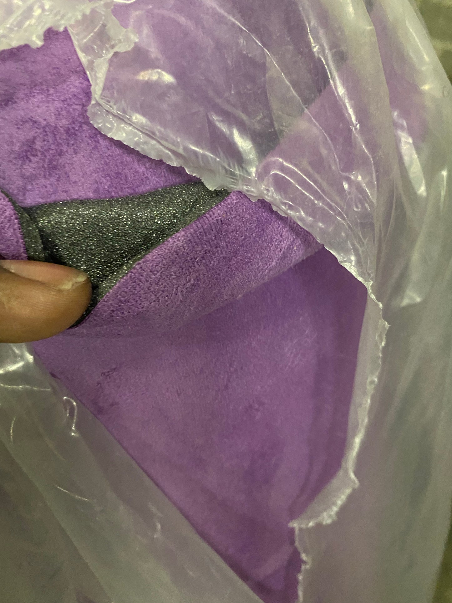 Purple Stretch Suede With Foam Backing