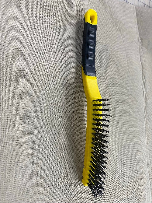 13-3/4 in. Plastic Handled Stainless-Steel Wire Scratch Brush
